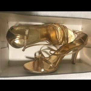 Nine West gold sandals